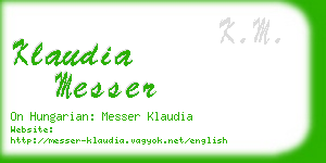 klaudia messer business card